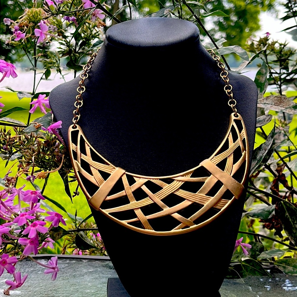 Chico’s Elegant Gold Statement Necklace